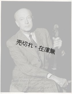 画像1: ヨーゼフ・シゲティ、属啓成宛献呈自筆サイン入 「ポートレート」 ■ １９５３年