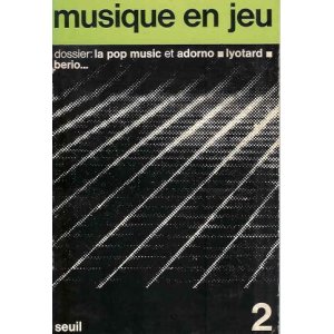 画像: （仏） 『musique en jeu』 No.2: Musique,language,société　☆フランスの現代音楽雑誌