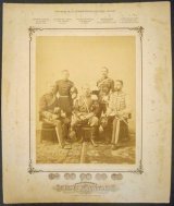 画像: 台紙付特大鶏卵写真 「日清戦争の追憶 1894-1895」 ■ 撮影：小川 （一真） 写真館　明治期