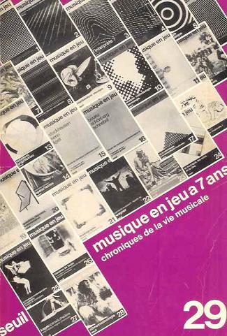 画像1: （仏） 『musique en jeu』 No.29: musique en jeu a 7 ans chroniques de la vie musicale　☆フランスの現代音楽雑誌