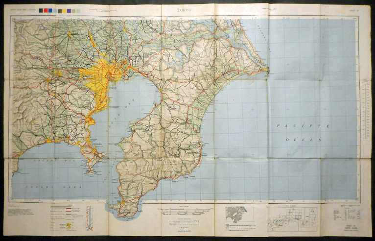 米国army Map Service作成 Tokyo 周辺地図 1945年 風船舎