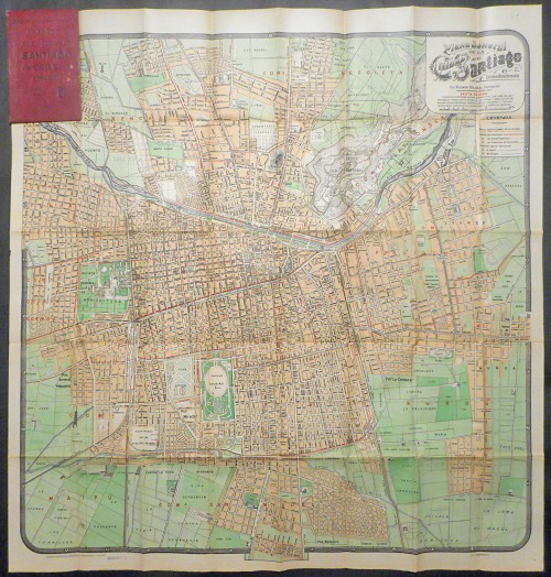 西 チリサンティアゴ周辺地図 N Bolona 1930年頃 風船舎